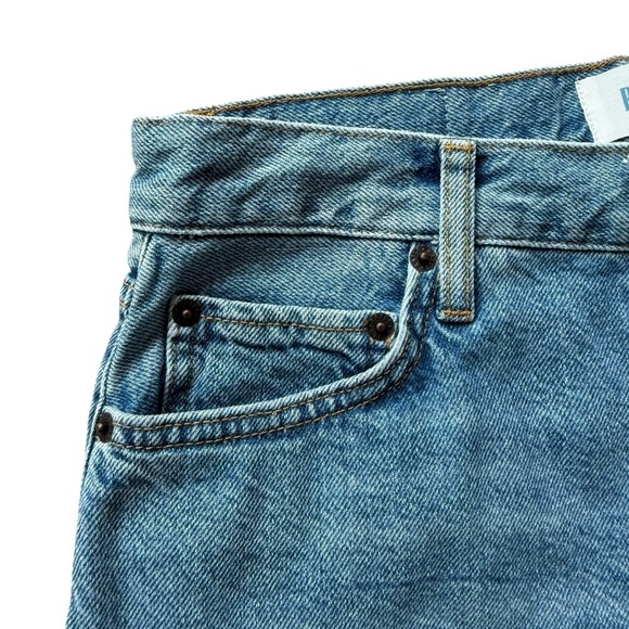 Rails Women's Atwater Slouchy Straight Jeans $188 26 Blue Bleach Wash High Rise - Picture 7 of 13